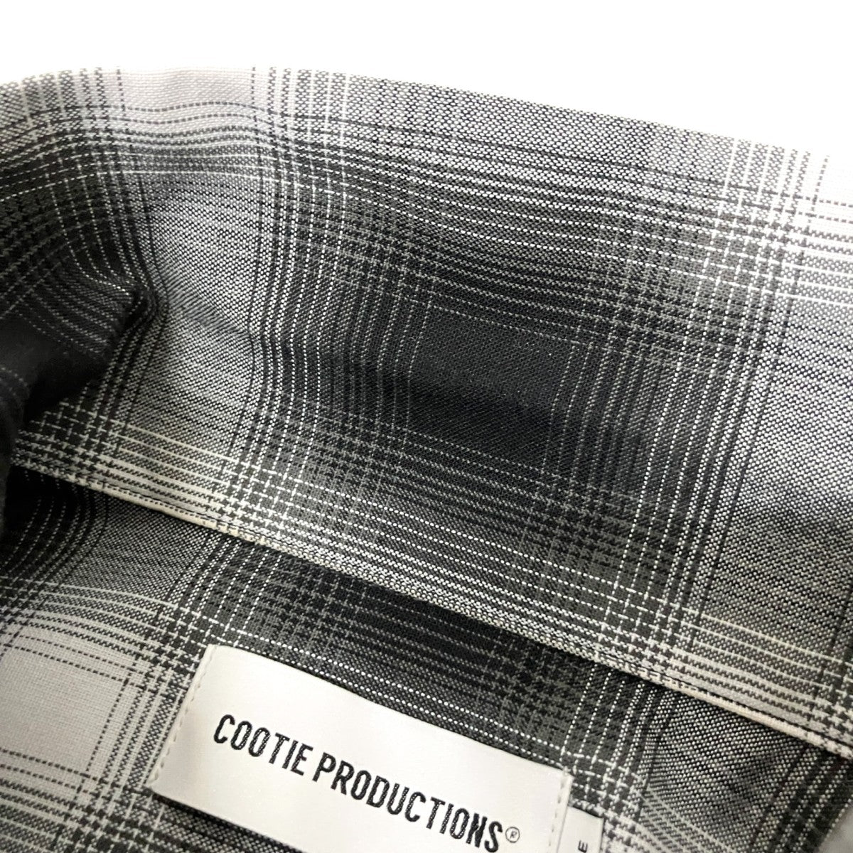 CHECK T／W Open Collar L／S Shirtチェックシャツ