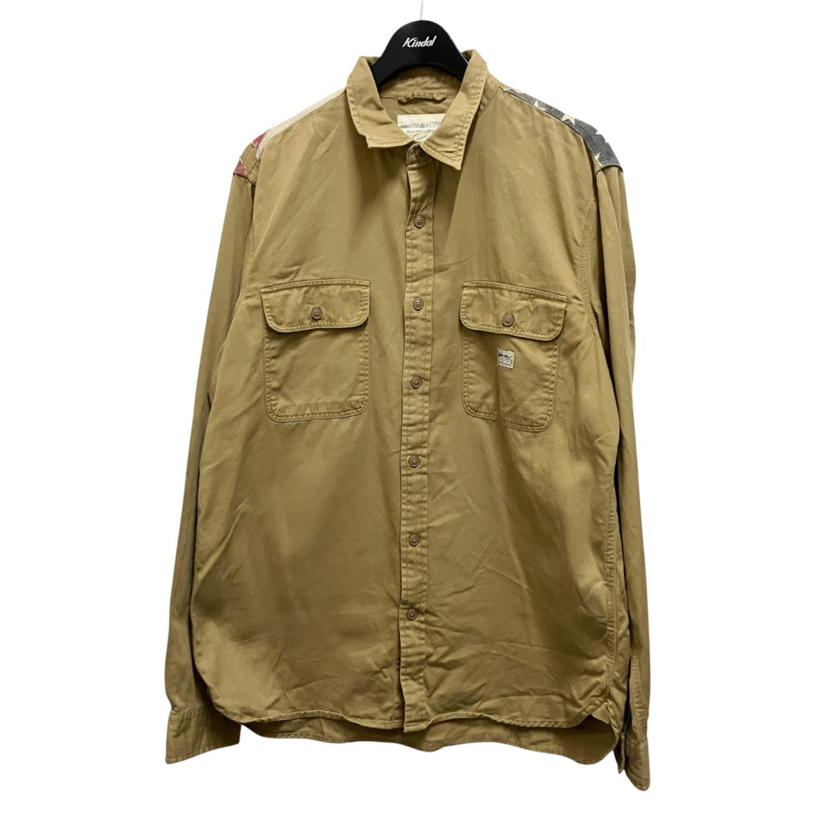 DENIM ＆ SUPPLY RALPH LAUREN 星条旗加工長袖シャツ 古着・中古-1枚目のアイテム画像