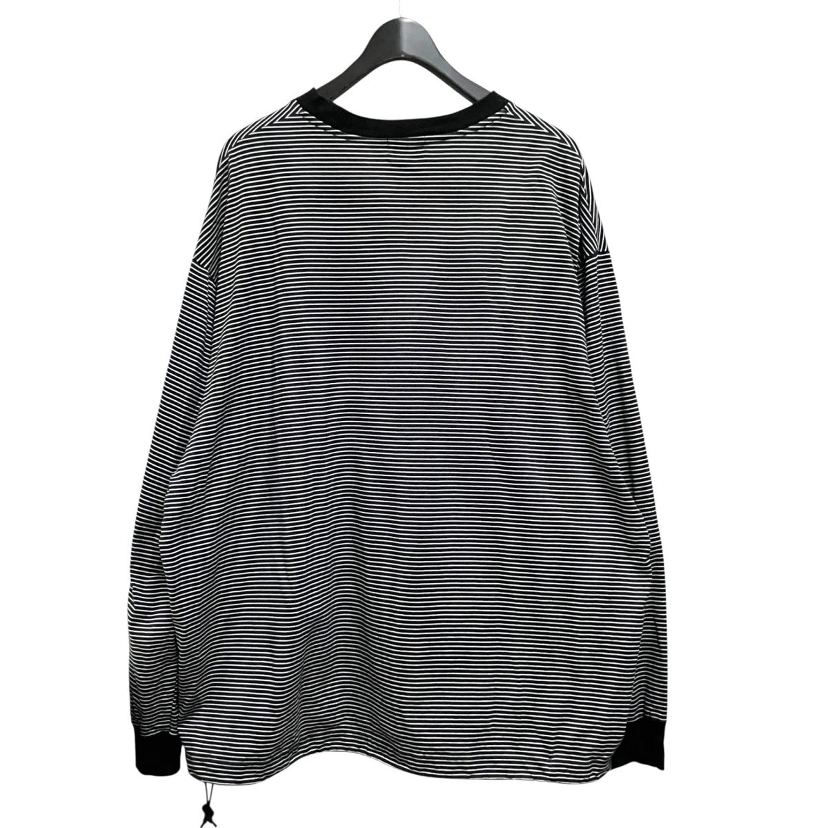 MASSIVE L S T-SHIRT WITH DRAWSTRINGSボーダーカットソーCLE TE 2304