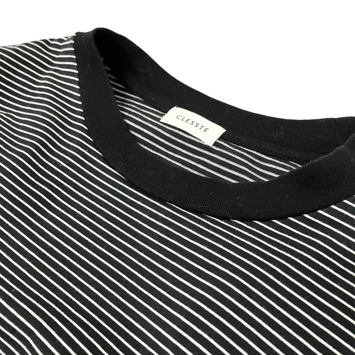 MASSIVE L S T-SHIRT WITH DRAWSTRINGSボーダーカットソーCLE TE 2304