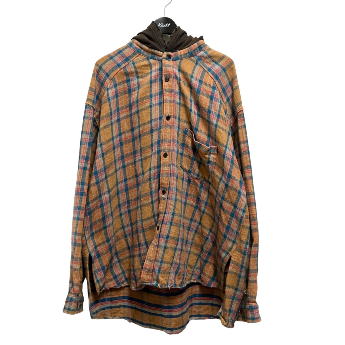 NEL CHECK HOODIE SHIRTチェックシャツANC SH67 B