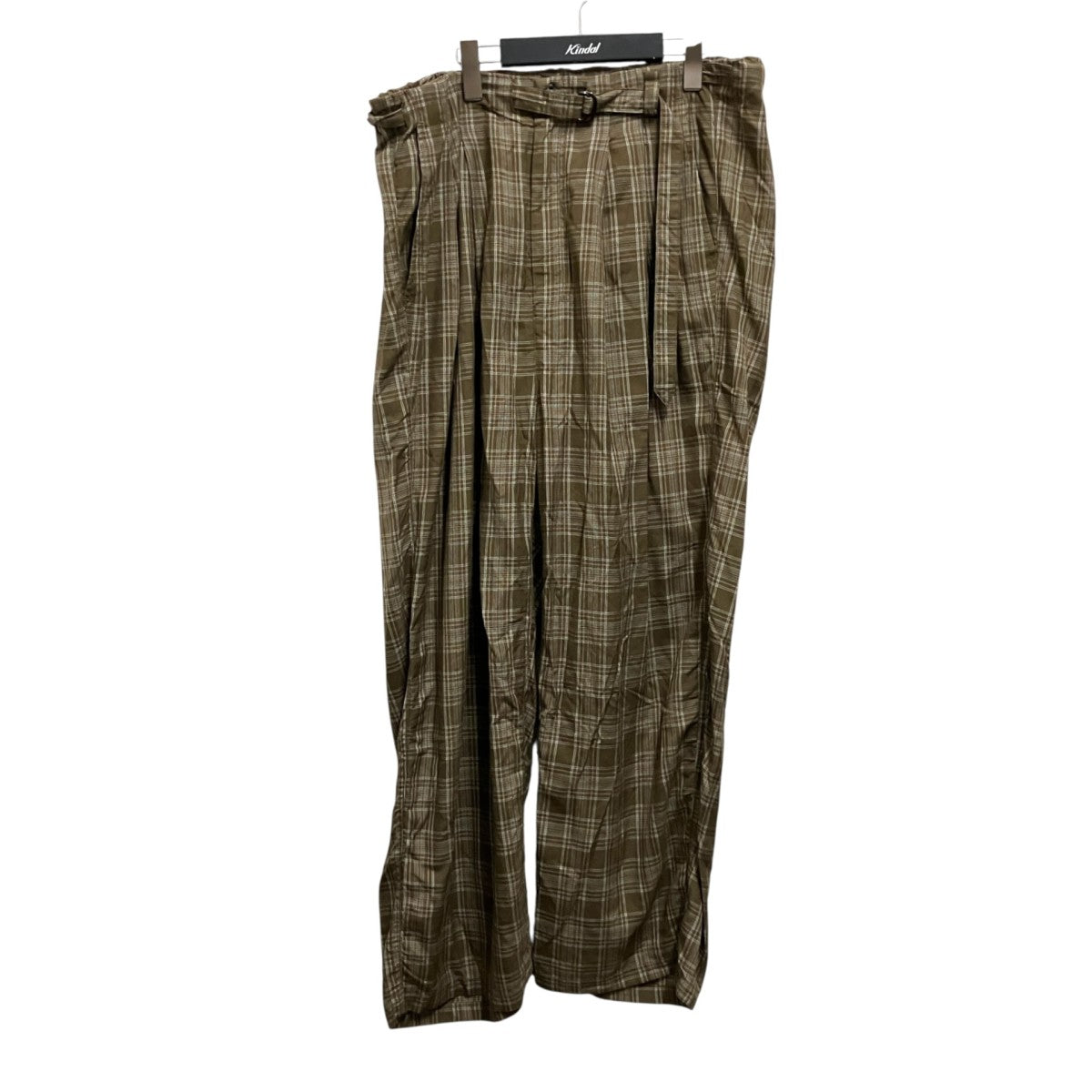 ANCELLM AGING CHECK BELT-LESS SLACKSチェックパンツANC PT104 古着・中古-1枚目のアイテム画像