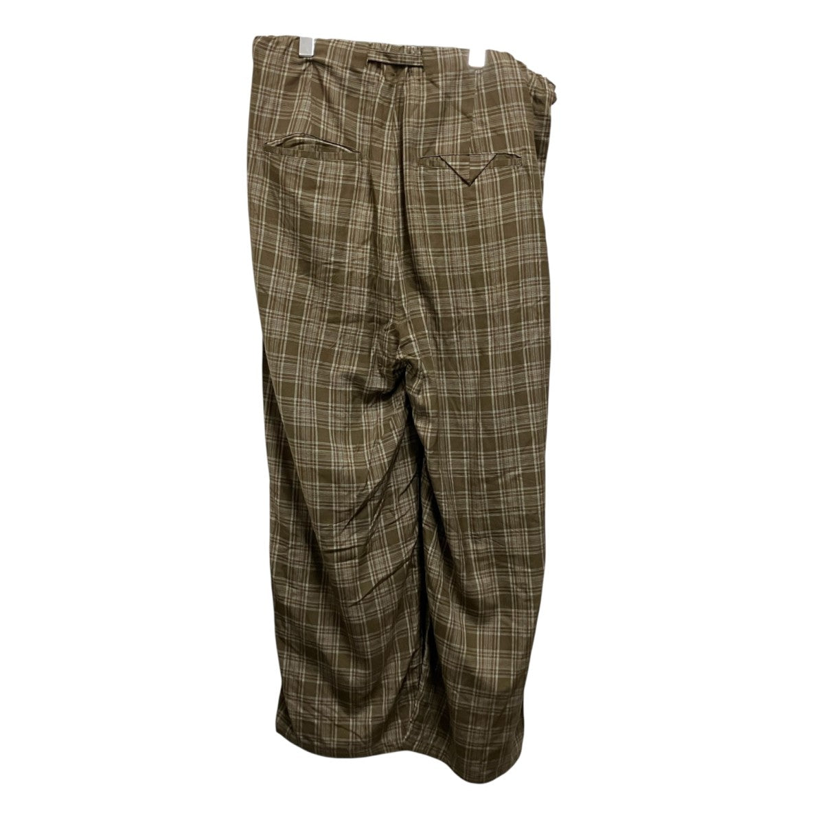 ANCELLM AGING CHECK BELT-LESS SLACKSチェックパンツANC PT104 古着・中古-2枚目のアイテム画像