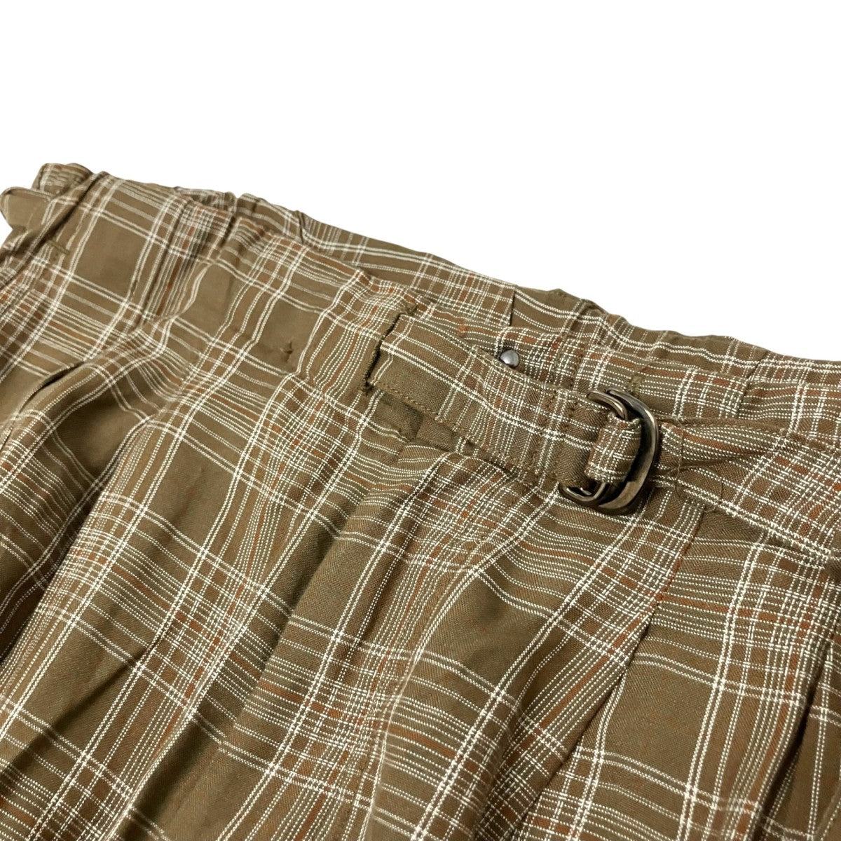 ANCELLM AGING CHECK BELT-LESS SLACKSチェックパンツANC PT104 古着・中古-3枚目のアイテム画像
