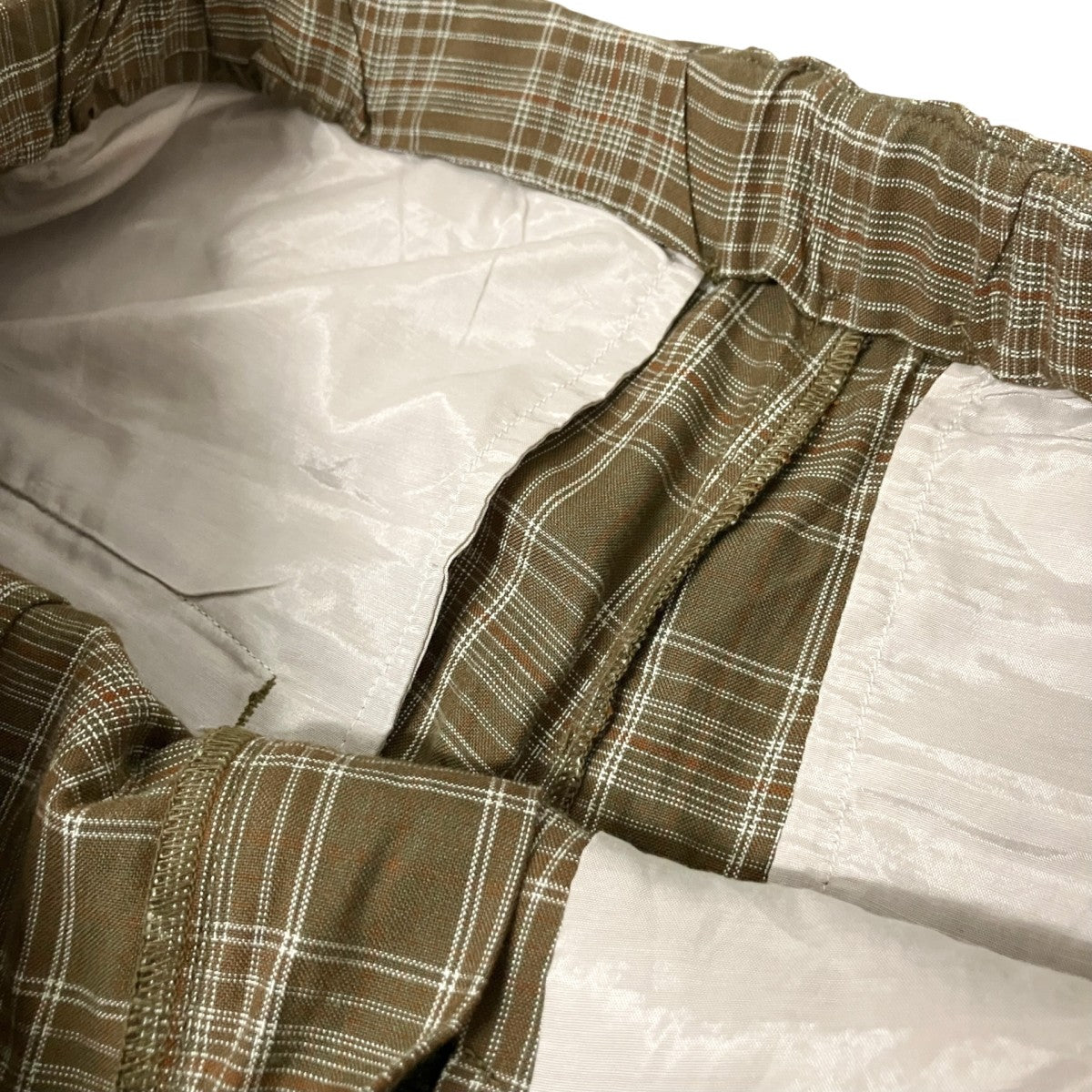 ANCELLM AGING CHECK BELT-LESS SLACKSチェックパンツANC PT104 古着・中古-4枚目のアイテム画像