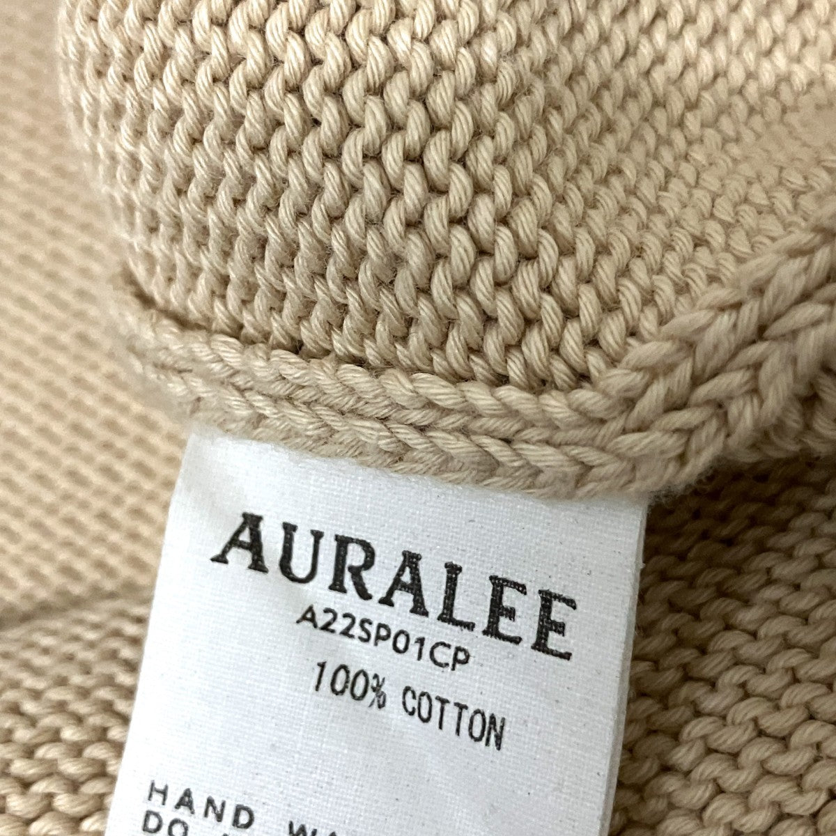 AURALEE プルオーバーニットA22SP01CP 古着・中古-4枚目のアイテム画像