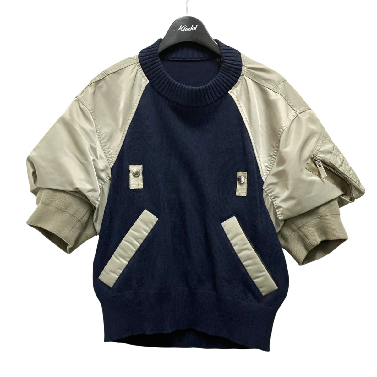 sacai 切替半袖ニット23 06481 古着・中古-1枚目のアイテム画像