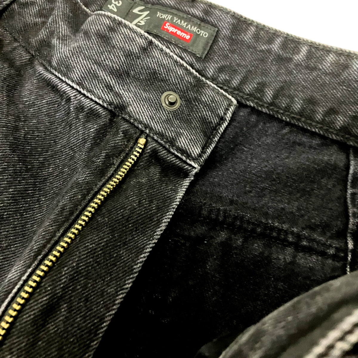 Supreme×Y's Denim Utility Pantデニムパンツ ブラック サイズ 34