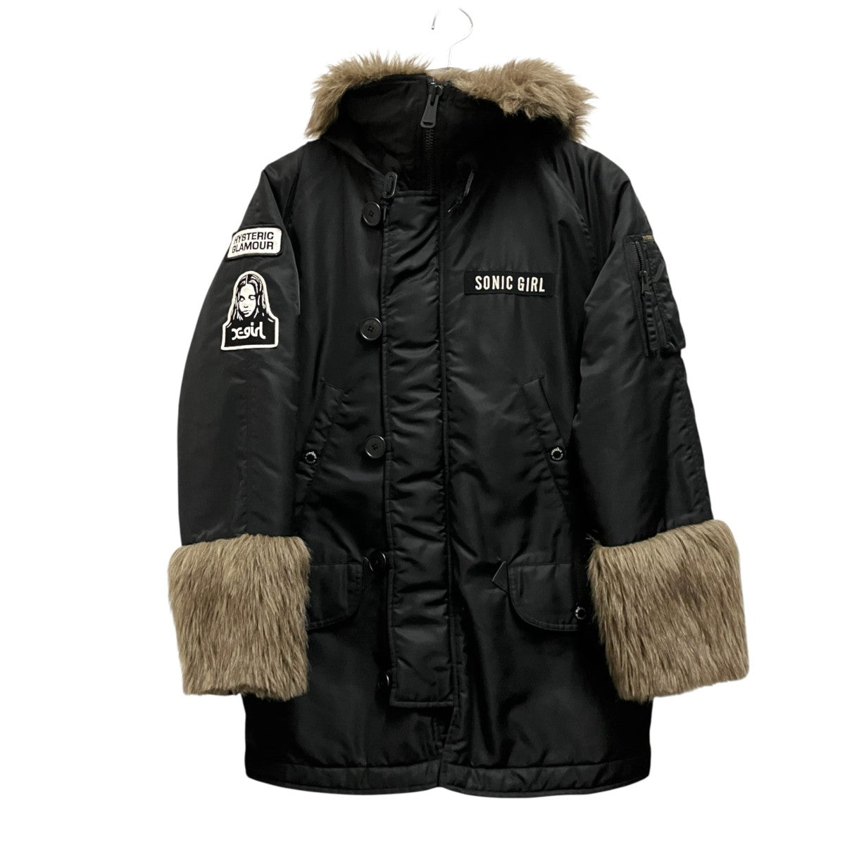 Hysteric Glamour×X-girl 中綿ジャケット01193AC07 01193AC07 ブラック
