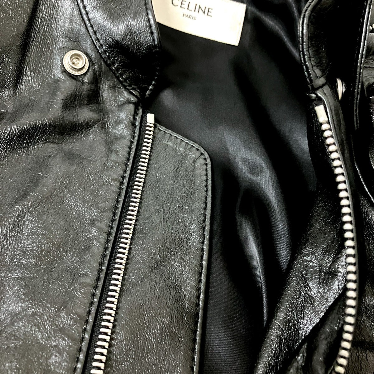 CELINE(セリーヌ) PADDED LEATHER RACER JACKETレザージャケット