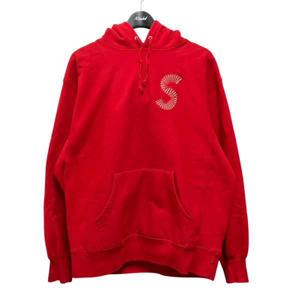 【人気Lサイズ】 シュプリーム☆ラバー エスロゴ入り パーカー　slogo Supreme(シュプリーム) S Logo Hooded Sweatshirtプルオーバーパーカー