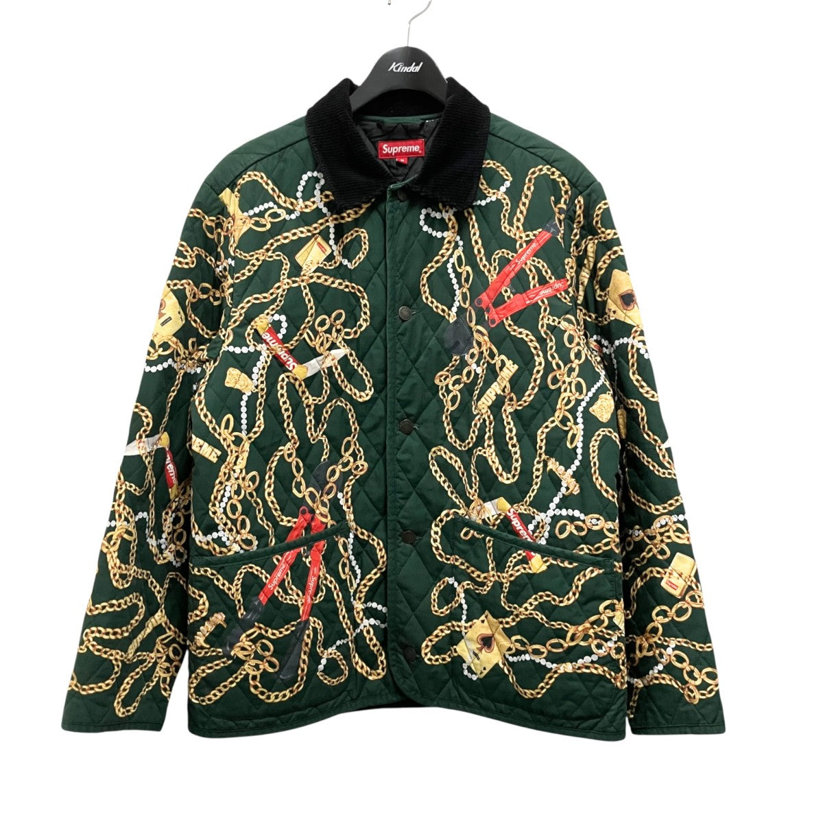 Supreme chains quilted jacketキルティングジャケット 古着・中古-1枚目のアイテム画像