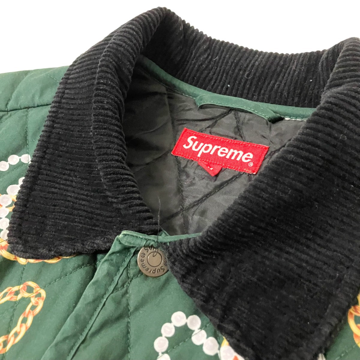 Supreme chains quilted jacketキルティングジャケット 古着・中古-3枚目のアイテム画像