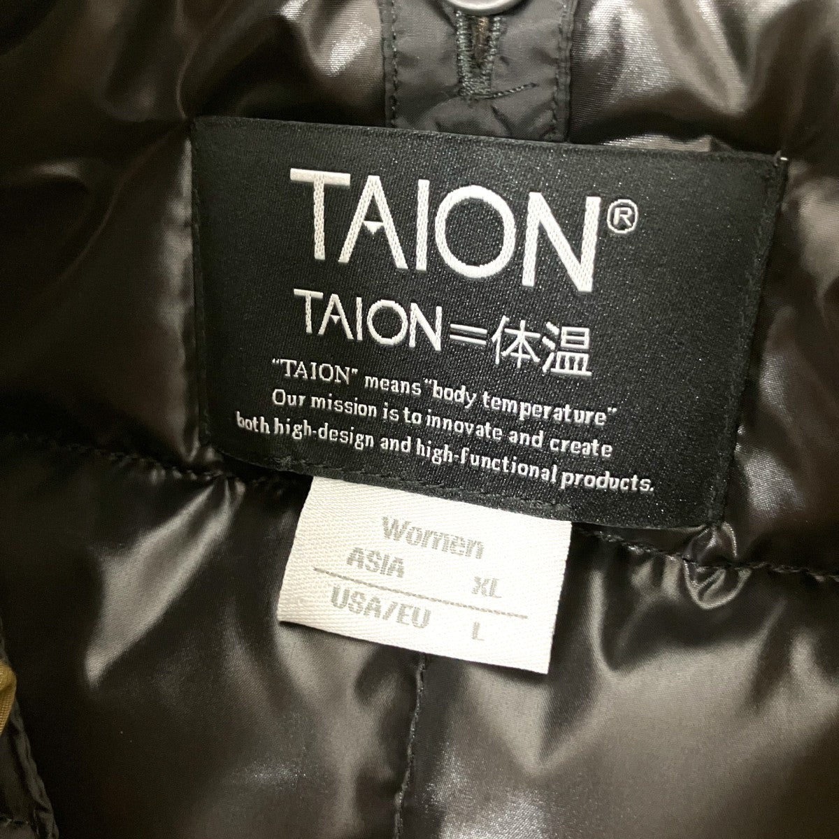 TAION インナーダウン付きコート 古着・中古-4枚目のアイテム画像