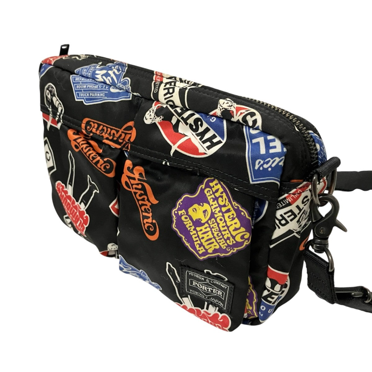 PORTER×Hysteric Glamour CLASSIC STICKERS柄ショルダーバッグ 古着・中古-3枚目のアイテム画像