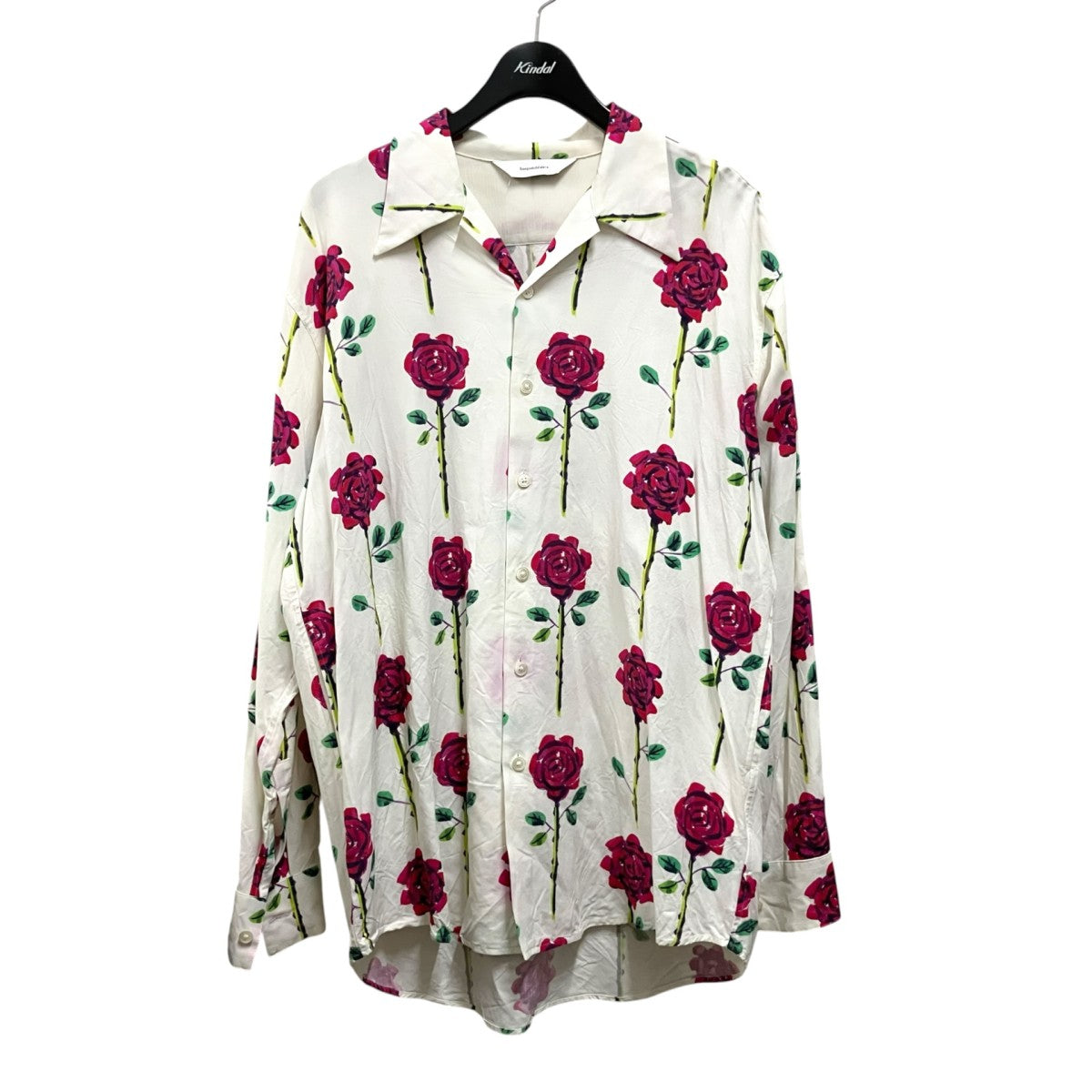 SASQUATCHfabrix． ROSE BIG OPEN COLLAR SHIRTオープンカラーシャツ22SS SY9 006 古着・中古-1枚目のアイテム画像