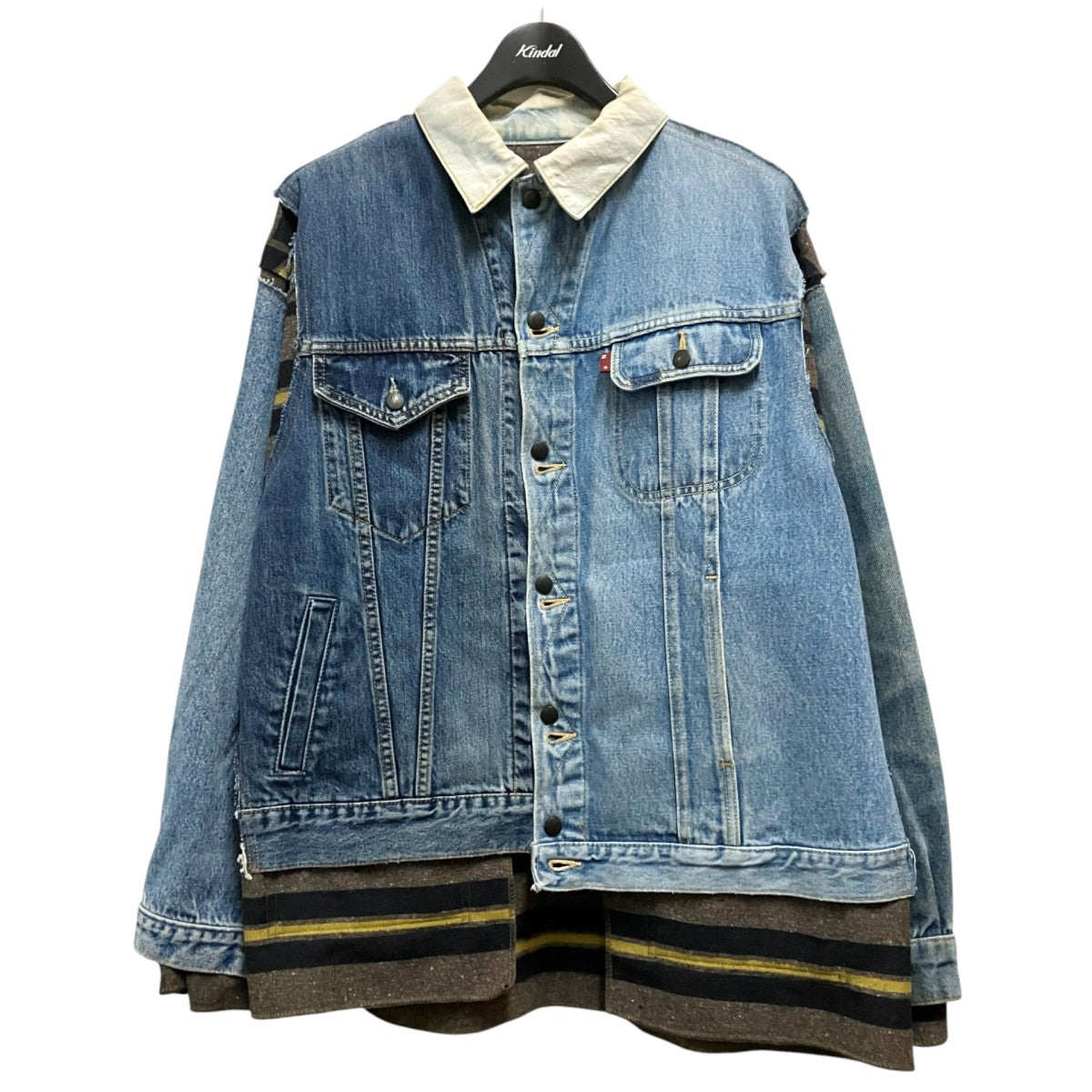 Needles Jean Jacket Blanket Covered Reversible Jacket切替ジャケットLQ297 古着・中古-1枚目のアイテム画像