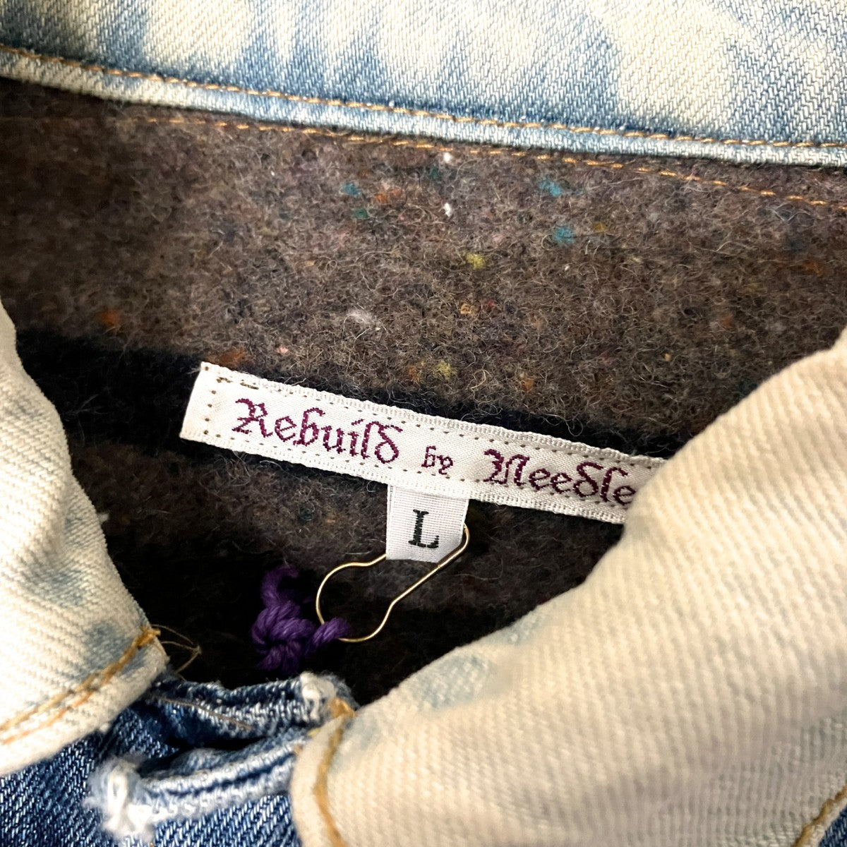 Needles Jean Jacket Blanket Covered Reversible Jacket切替ジャケットLQ297 古着・中古-5枚目のアイテム画像