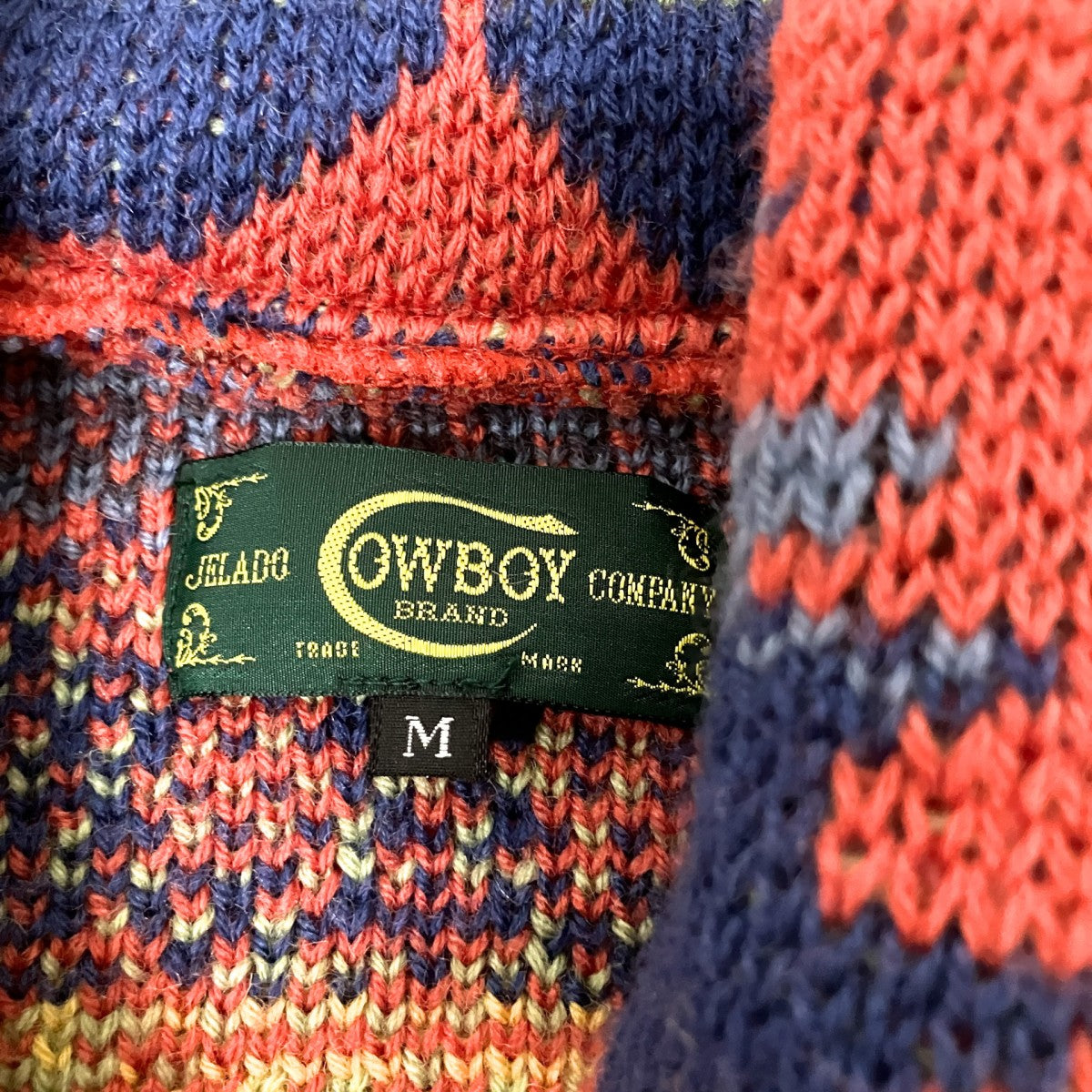 JELADO LAGUNA COWBOYネイティブ柄ショールカラーカーディガン 古着・中古-4枚目のアイテム画像