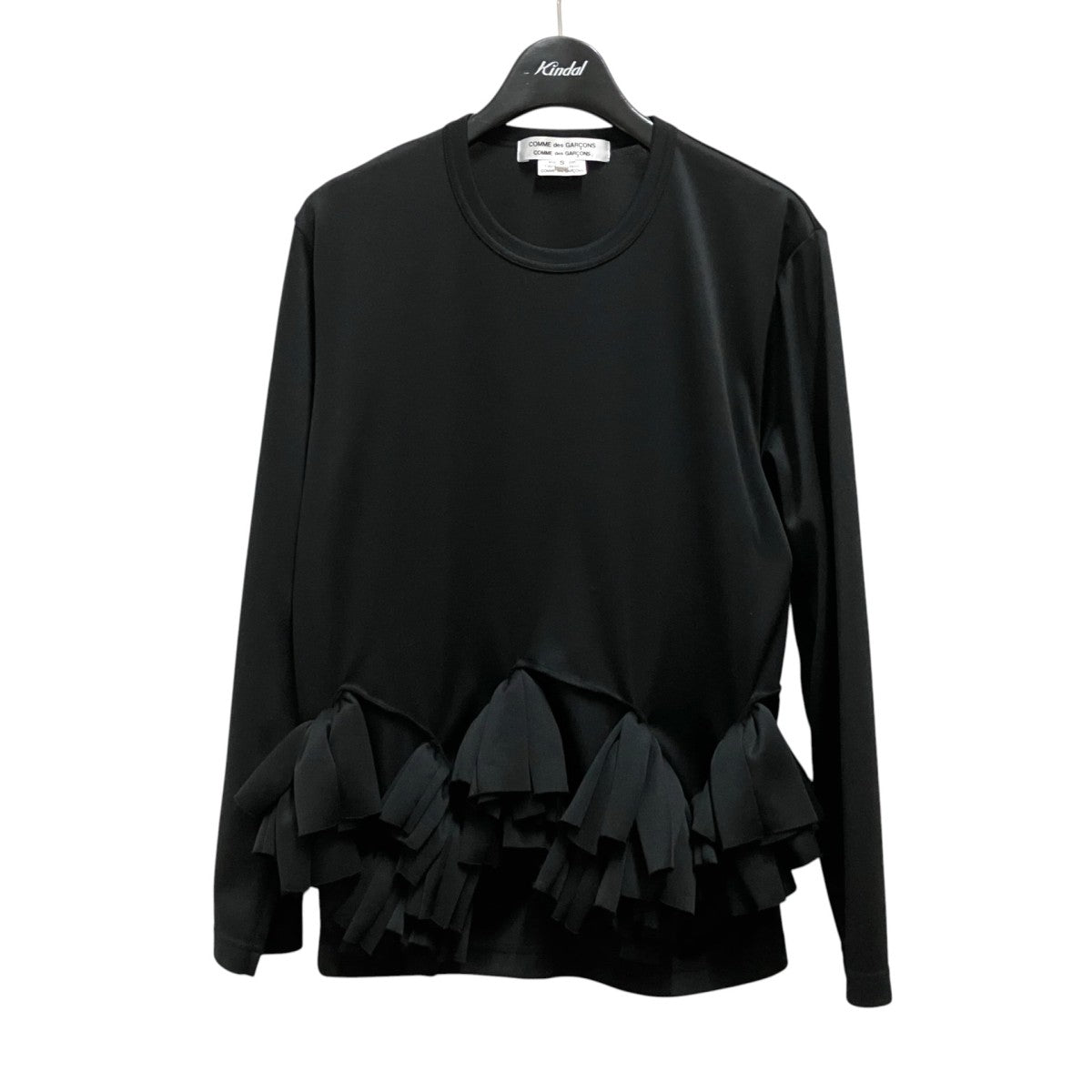 COMME des GARCONS 裾フリル長袖カットソーRO T002 古着・中古-1枚目のアイテム画像