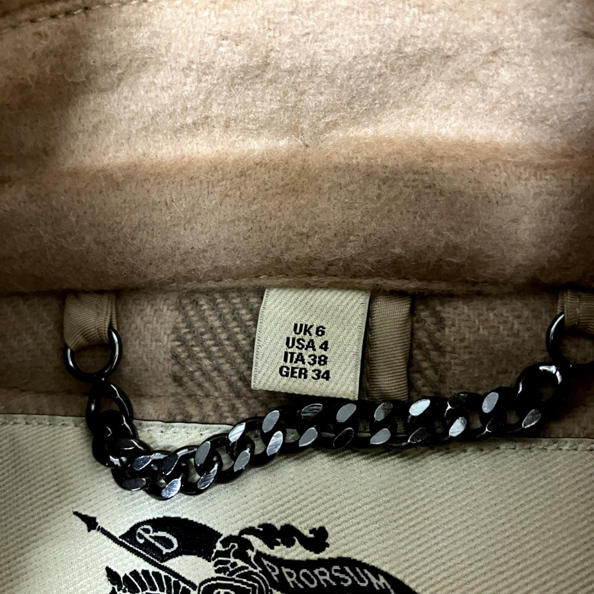 BURBERRY ラクーンファーダッフルコートROPANPRO204VRA 古着・中古-4枚目のアイテム画像
