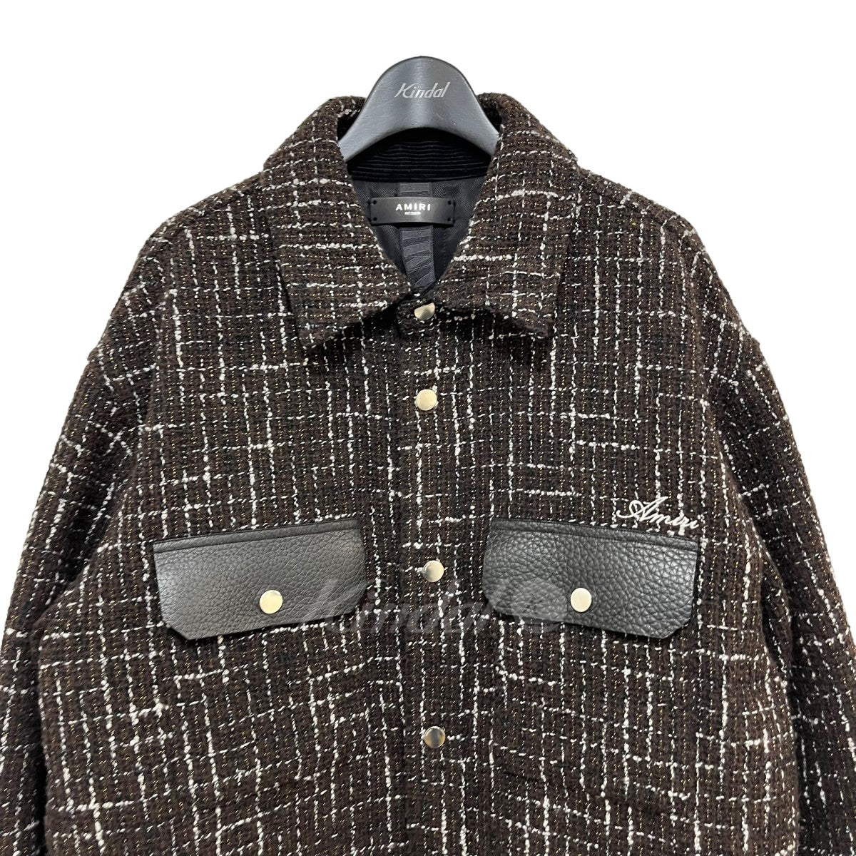 AMIRI (アミリ) 22AW ツイードパデッドオーバーシャツジャケット素材ウールポリエステル