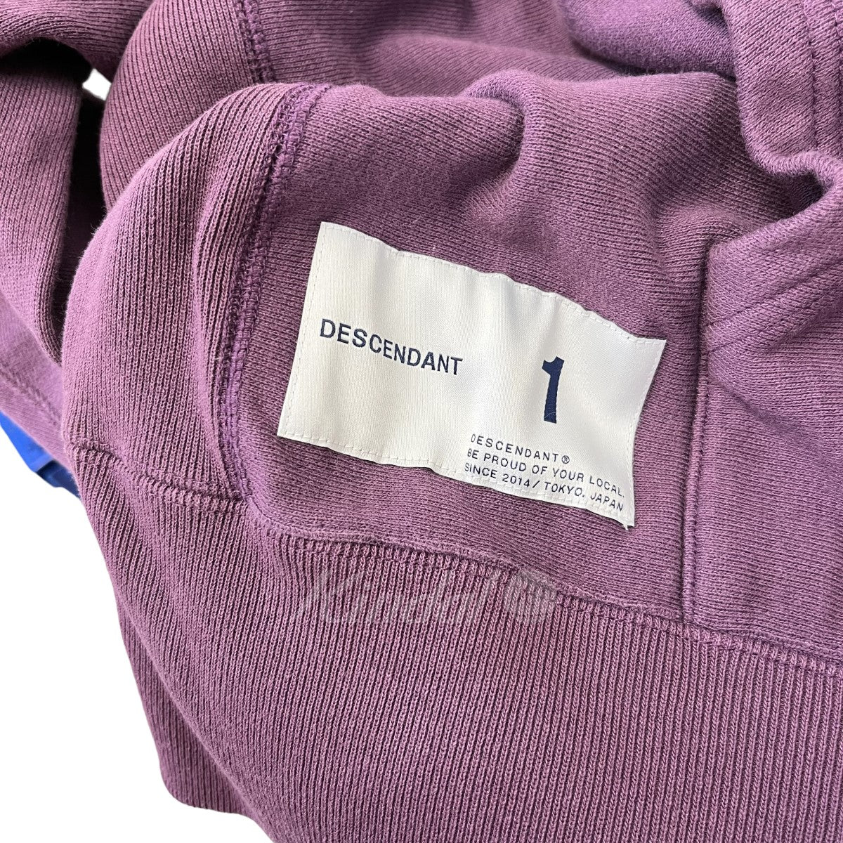 DESCENDANT(ディセンダント) HORIZON HOODED SWEATSHIRT ロゴプリントプルオーバーパーカー パープル サイズ  1｜【公式】カインドオルオンライン ブランド古着・中古通販【kindal】