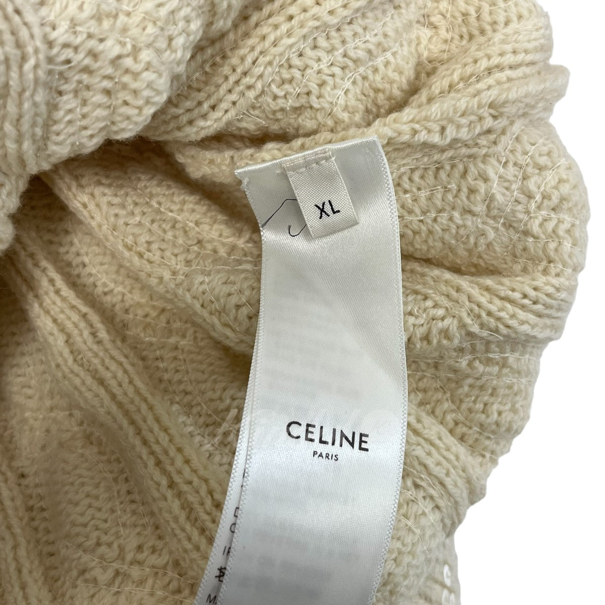 celine by hedi slimane(セリーヌバイエディスリマン) 20SS Embroidered Cardigan in Sequins  Knit カーディガン 2A81C586I ホワイト サイズ XL｜【公式】カインドオルオンライン ブランド古着・中古通販【kindal】