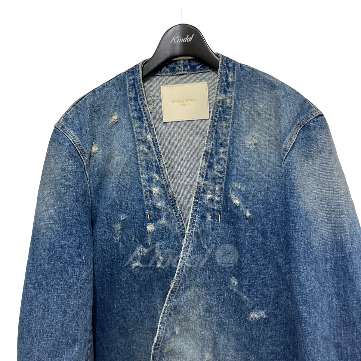 APOCRYPHA． TOKYO(アポクリファトウキョウ) 23SS「ONPIECEBACK NOCOLLAR DENIMU  JACKET」ノーカラージャケット インディゴ サイズ 2｜【公式】カインドオルオンライン ブランド古着・中古通販【kindal】