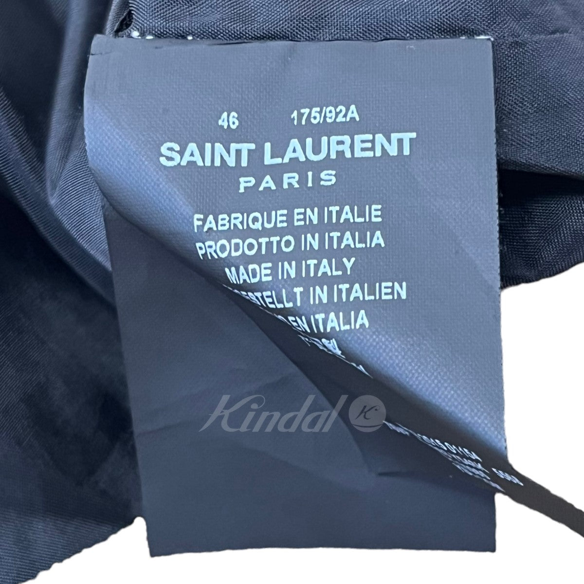 SAINT LAURENT PARIS(サンローランパリ) 16SS パームツリーサテンテディスーベニアジャケット 419263 Y548K  ベージュ×オレンジ サイズ 15｜【公式】カインドオルオンライン ブランド古着・中古通販【kindal】