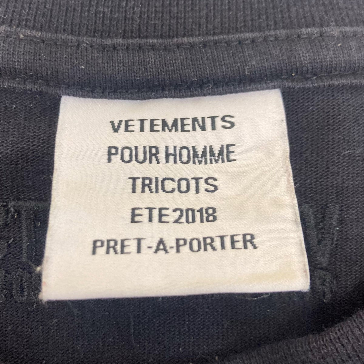 VETEMENTS(ヴェトモン) 18SSエンブロイダリーベースボールTシャツ ...