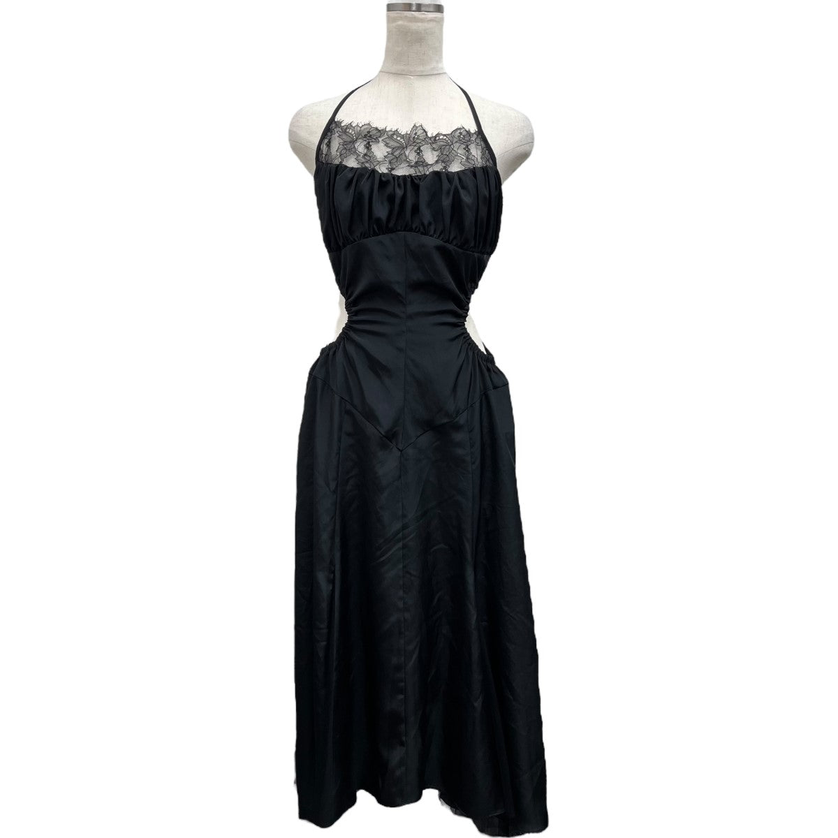 FETICO(フェティコ) 2023AW SATIN HALTER DRESS サテンスリップドレス FTC234-0805 ブラック サイズ  18｜【公式】カインドオルオンライン ブランド古着・中古通販【kindal】