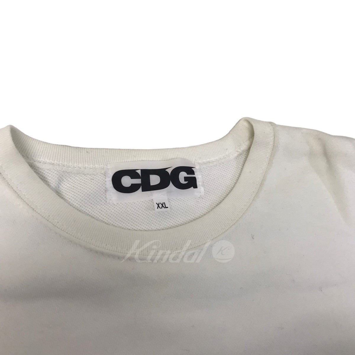 CDG(シーディージーコムデギャルソン) バックロゴクルーネックスウェット SZ-T002 SZ-T002 ホワイト サイズ  14｜【公式】カインドオルオンライン ブランド古着・中古通販【kindal】