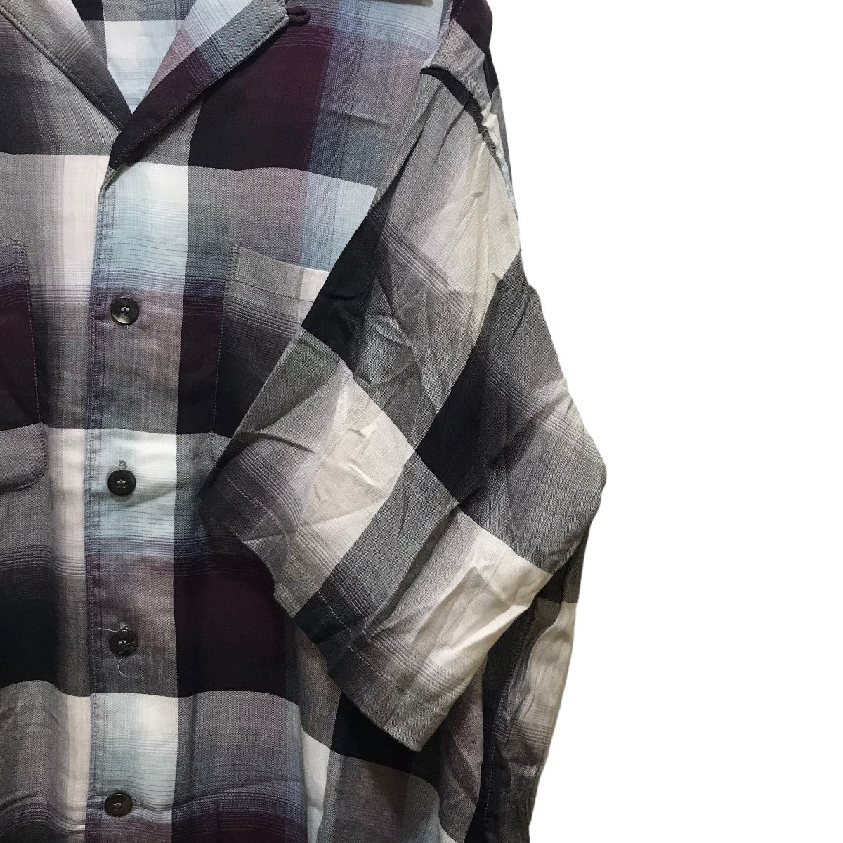 UNUSED×SUGARHILL チェックイョートスリーブシャツUS2148 US2148