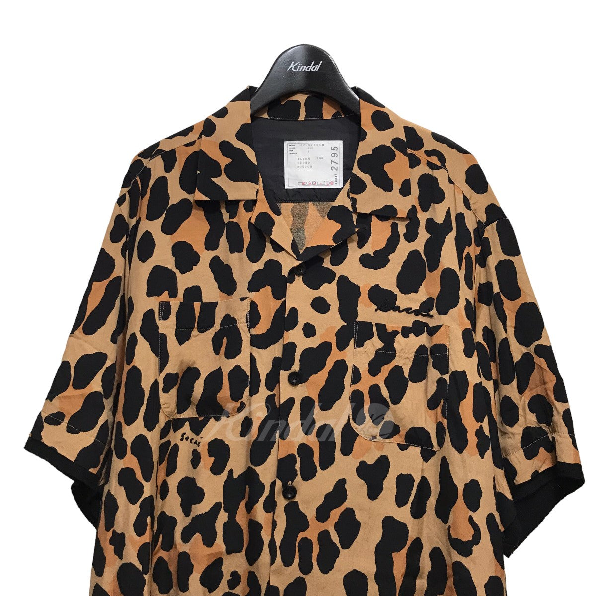 sacai(サカイ) 22SS「Leopard Print Bowling Shirt」レオパードプリントボウリングシャツ