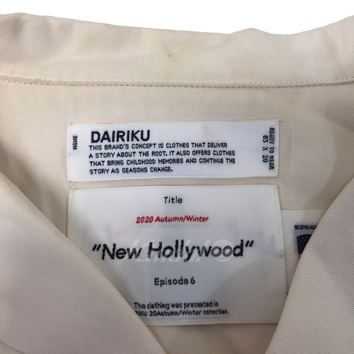 DAIRIKU(ダイリク) 20AW「Pinup Girl」オープンカラーシャツ S-3