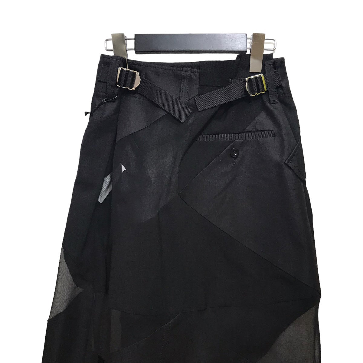 sacai×Hank Willis Thomas 21SSSolid Mix Skirtハンクウィリストーマス ドッキングスカート21-05418  21-05418 ブラック サイズ 19｜【公式】カインドオルオンライン ブランド古着・中古通販【kindal】