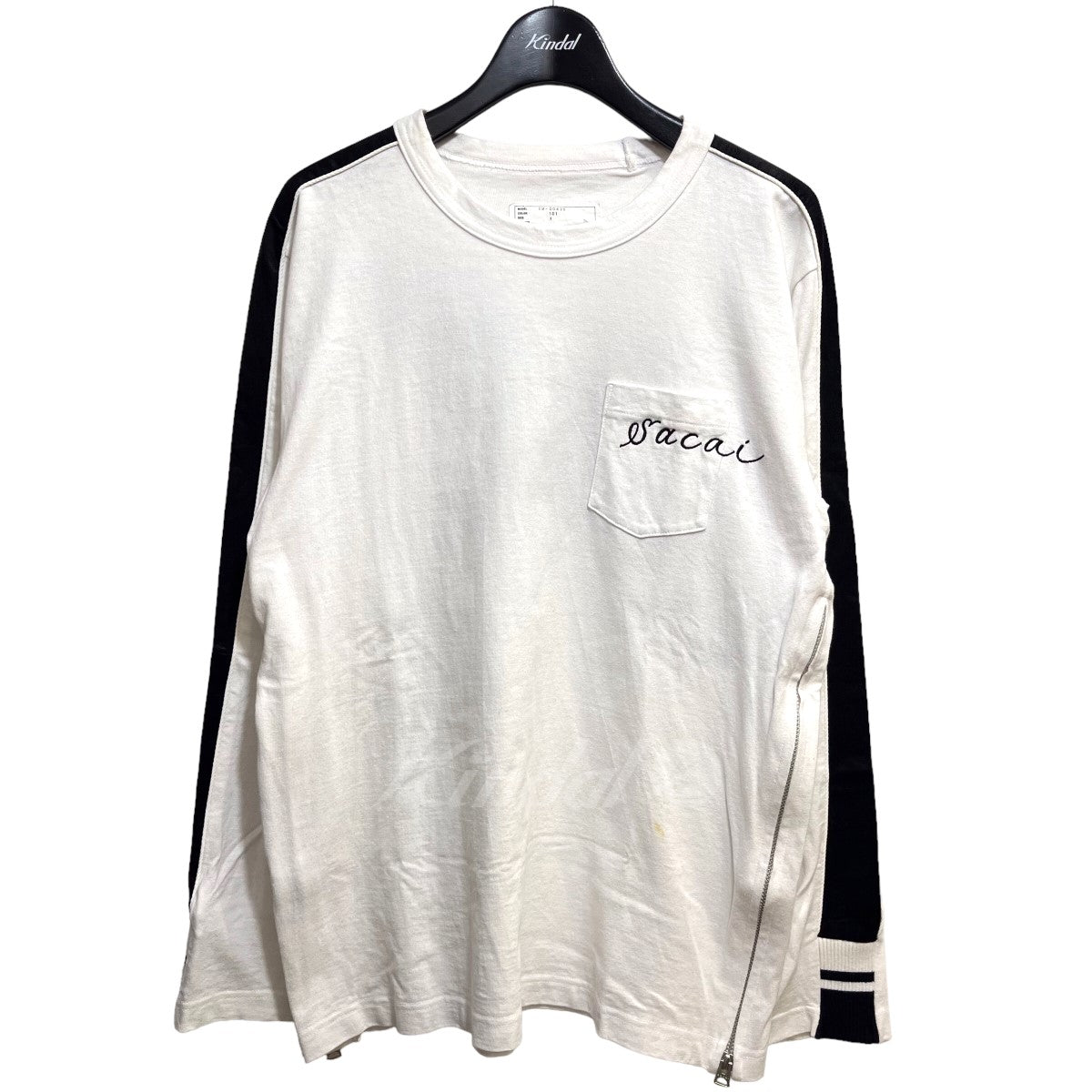 sacai × Dr Woo ロングスリーブTシャツ 19-0047S ホワイト サイズ 14 