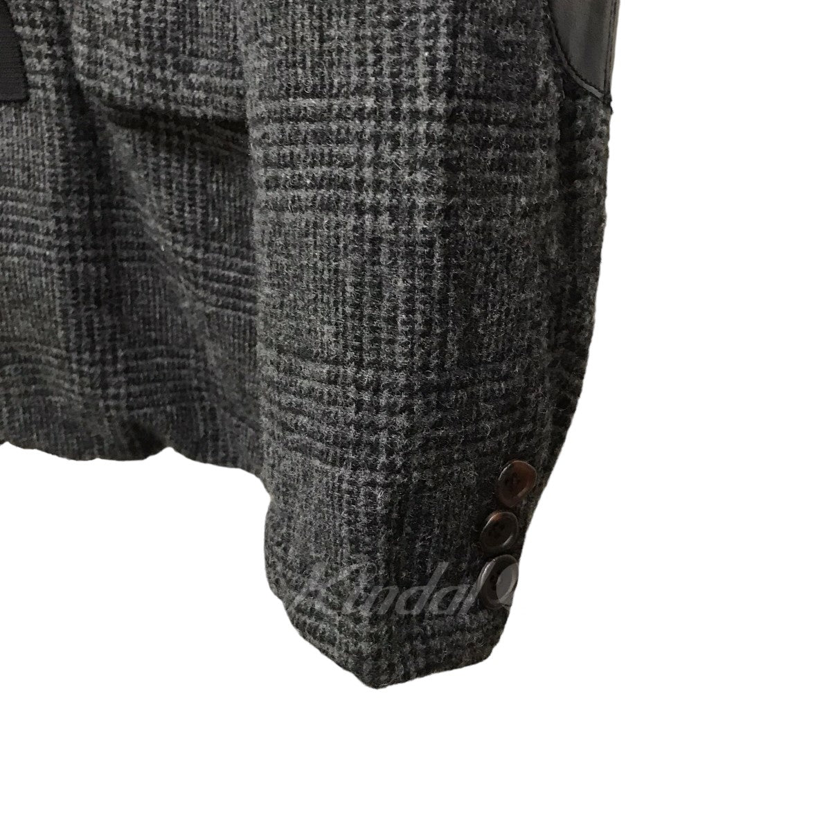 24SS リバーシブルグレンチェック製品加工×多素材パッチワーク