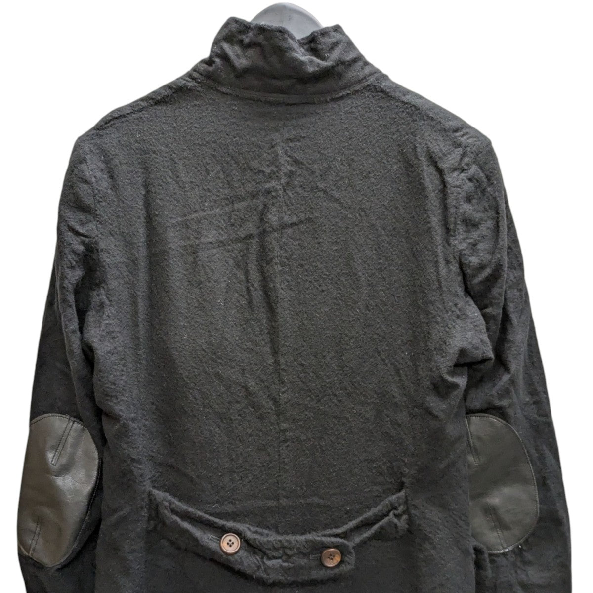 JUNYA WATANABE MAN ウールサージ製品縮絨×多素材パッチワークコート 古着・中古-5枚目のアイテム画像
