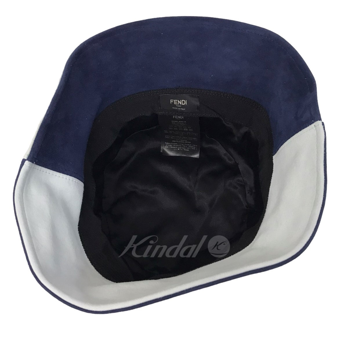 FENDI(フェンディ) バイカラースエードハット FXQ801 FXQ801 ネイビー 