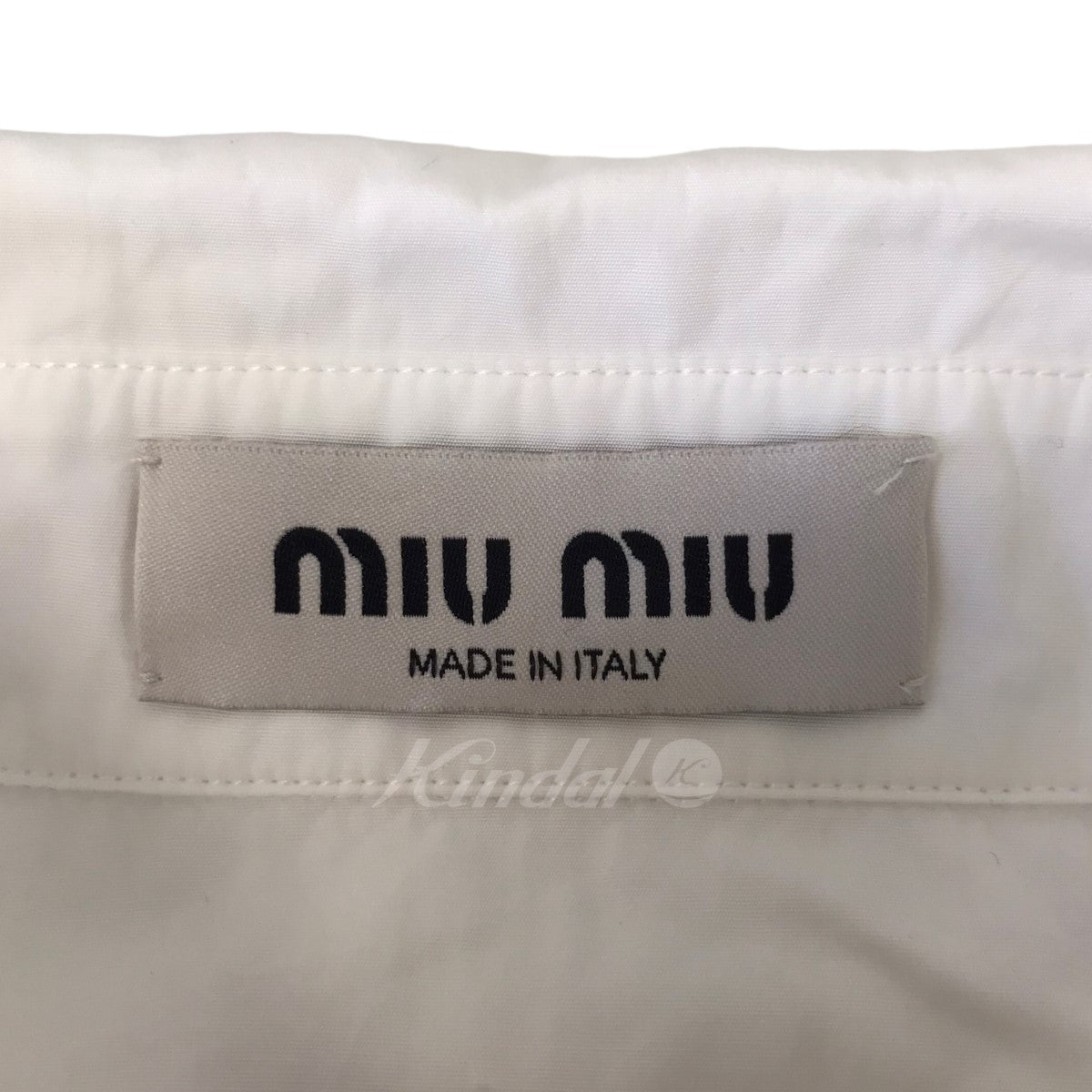 miu miu(ミュウミュウ) 22AW クロップドシャツ MK1675 MK1675 ホワイト ...