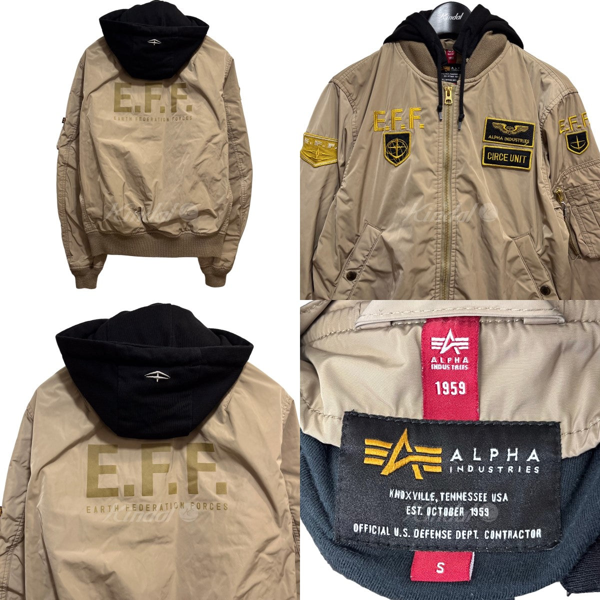 ALPHA INDUSTRIES(アルファインダストリーズ) 機動戦士ガンダム／閃光のハサウェイ地球連邦軍モデル MA-1ジャケット 2616433  ベージュ サイズ 13｜【公式】カインドオルオンライン ブランド古着・中古通販【kindal】