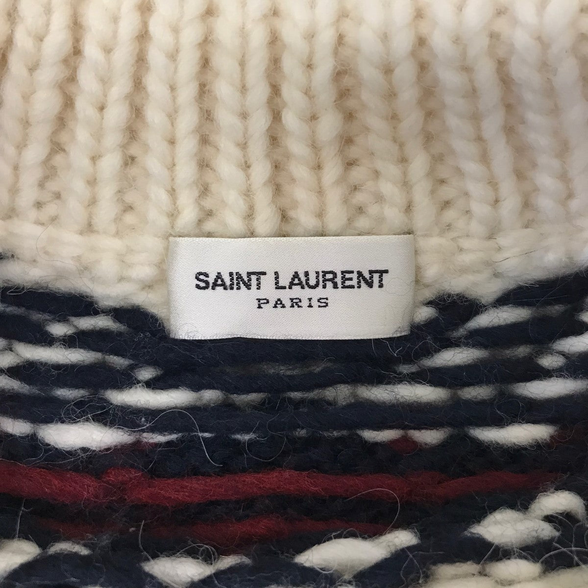 Saint Laurent Paris(サンローランパリ) 13AWノルディック ニット331096 331096 ベージュ サイズ  XS｜【公式】カインドオルオンライン ブランド古着・中古通販【kindal】