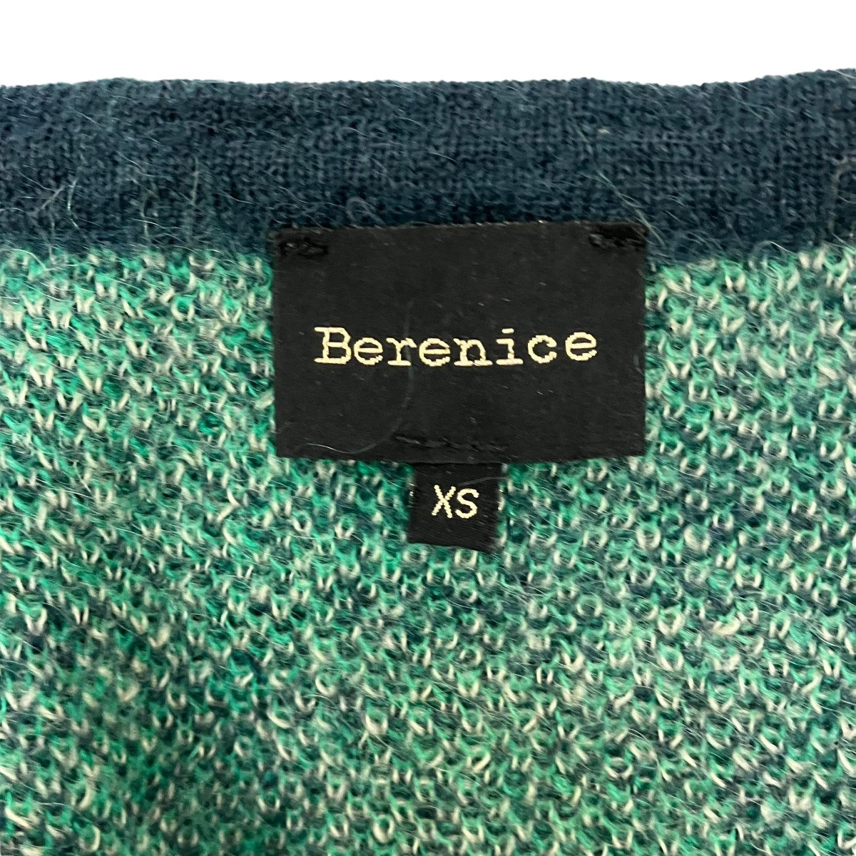 ベレニス Berenice カモフラ×スター モヘアニット グリーン サイズ：XS Berenice(ベレニス) カモフラ×スターモヘアニット グリーン