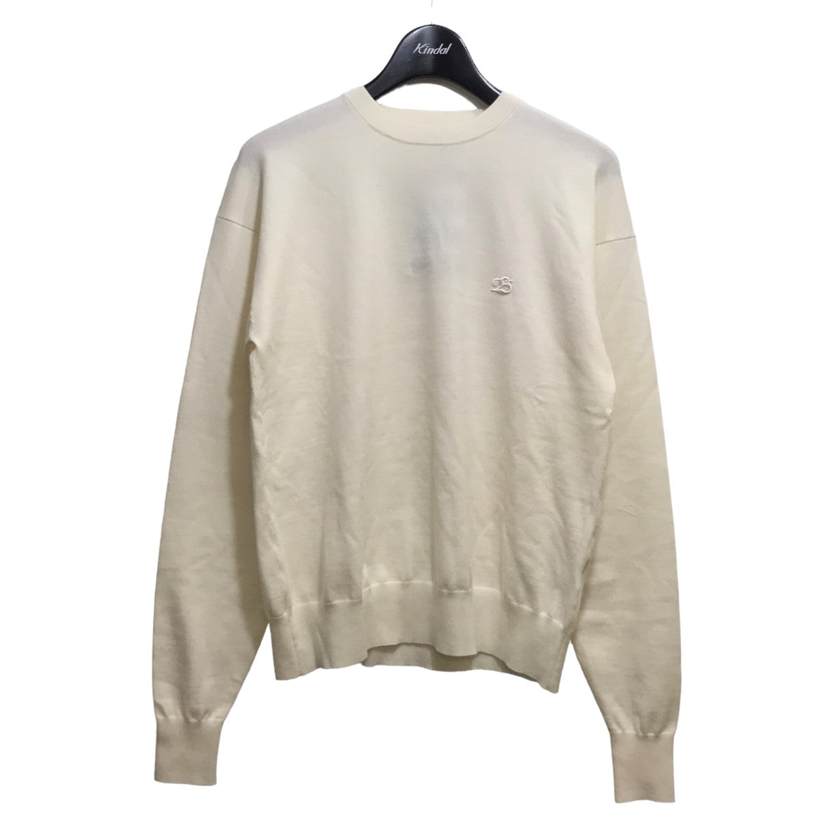 BORDERS AT BALCONY(ボーダーズアットバルコニー) 24SS ｢CREW NECK TOP｣カシミヤ混クルーネックセーター  BD2411-1B-03 ホワイト サイズ 36｜【公式】カインドオルオンライン ブランド古着・中古通販【kindal】