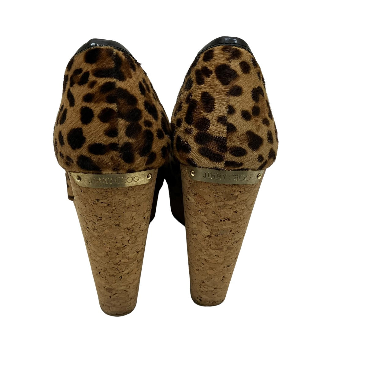 JIMMY CHOO(ジミーチュウ) レオパードハラコウェッジソール