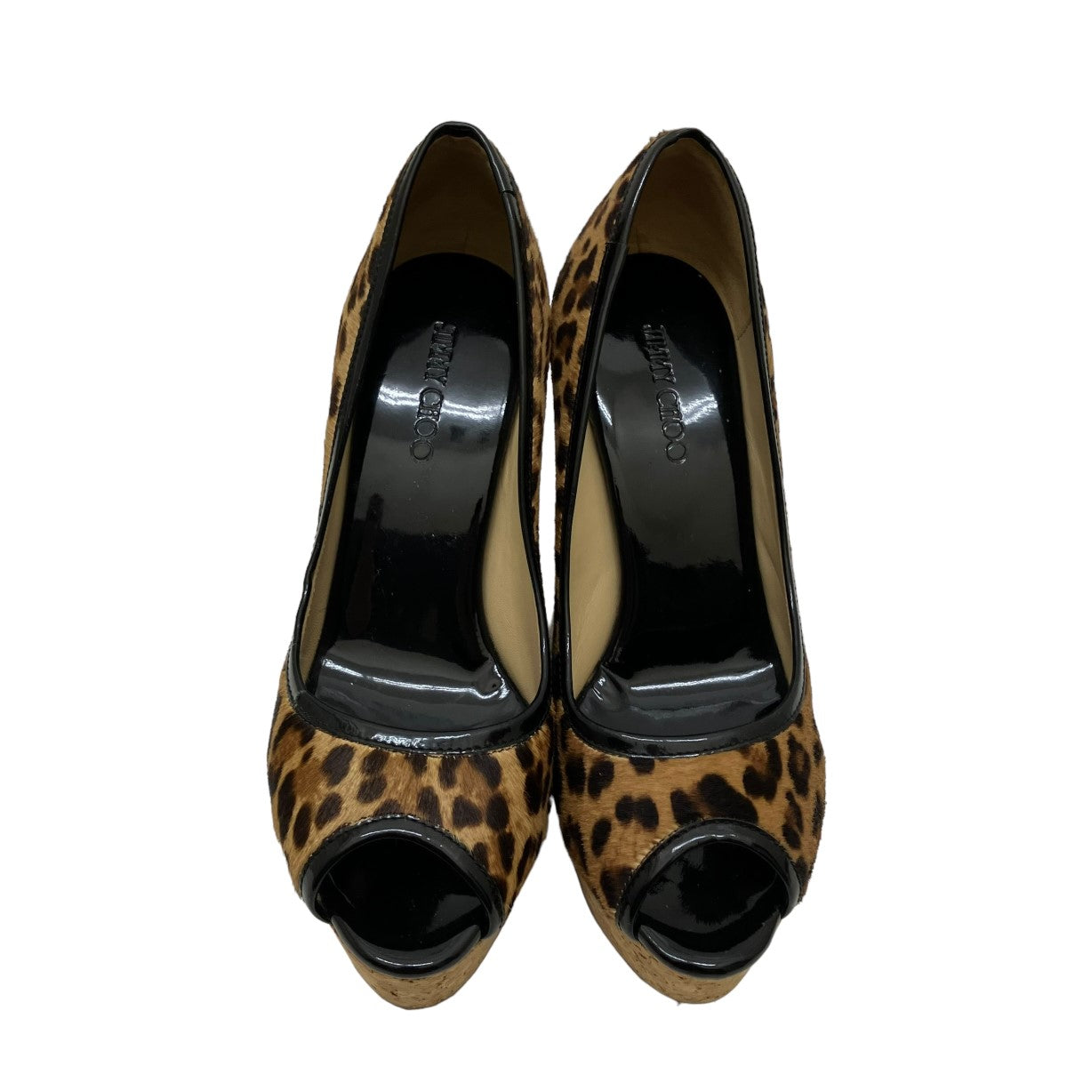 JIMMY CHOO(ジミーチュウ) レオパードハラコウェッジソール