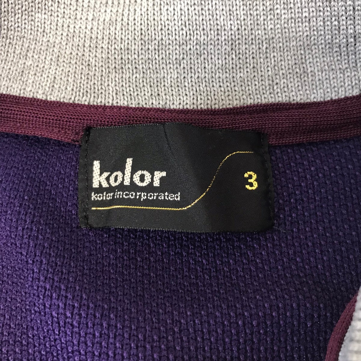 カラーの23SS ドッキングポロシャツ 23SCM-T01201です。 KOLOR トップス 古着・中古アイテム