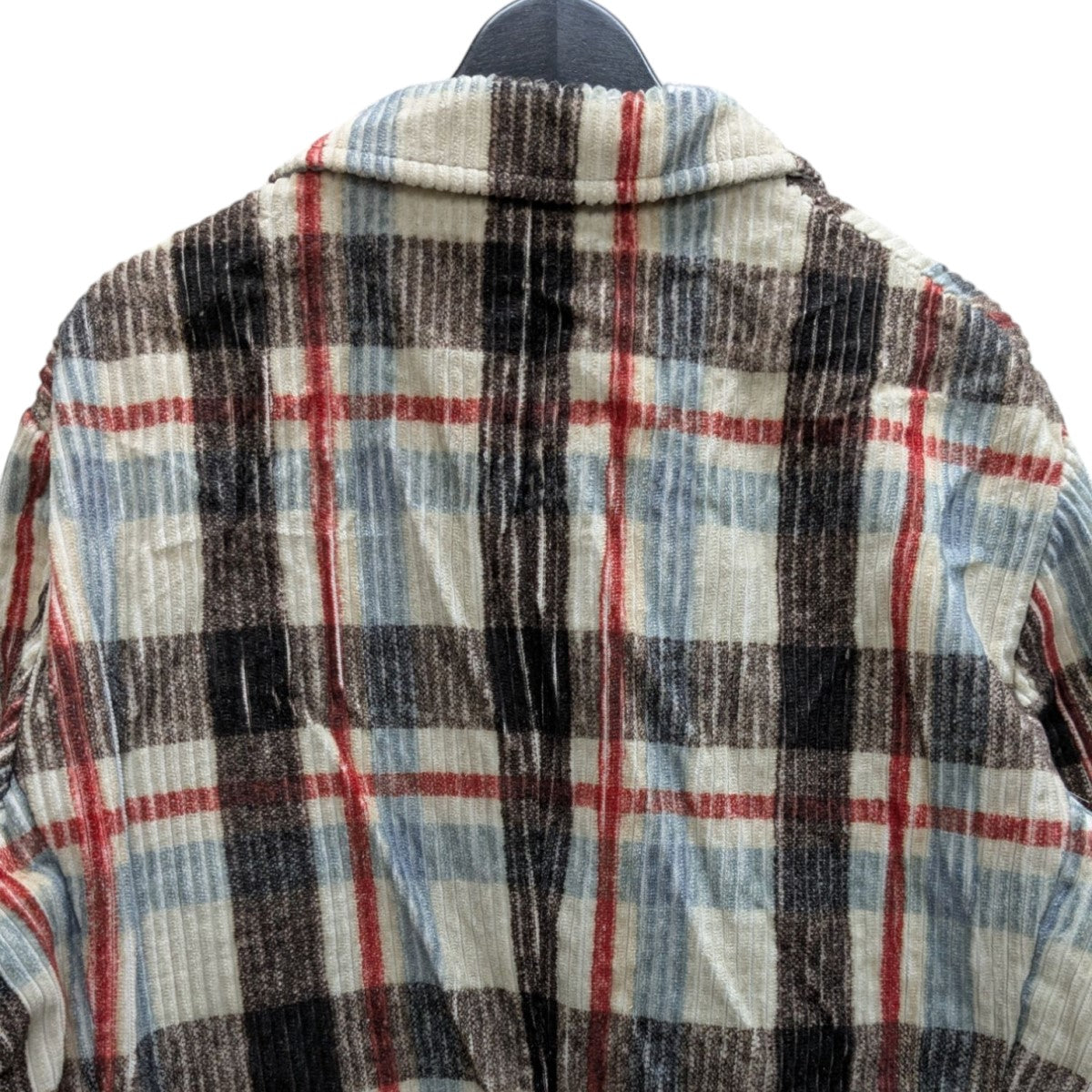 CABaN(キャバン) チェックプリントコーデュロイ 3Bジャケット